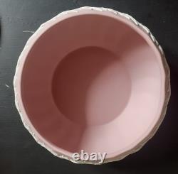 Vtg Dancing Hours Pink Wedgwood Jasperware Potpourri Bowl Vintage Spiral Fluted