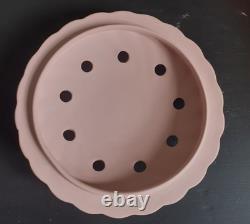 Vtg Dancing Hours Pink Wedgwood Jasperware Potpourri Bowl Vintage Spiral Fluted