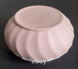 Vtg Dancing Hours Pink Wedgwood Jasperware Potpourri Bowl Vintage Spiral Fluted