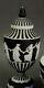 Vtg. Lg 10 Wedgwood Black Jasperware Dancing Hours Urn Vase Withlid Finial Nice