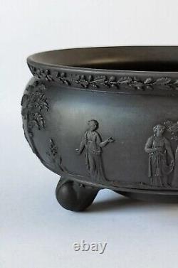 WEDGWOOD BASALT Jasperware Three Footed Sacrifice Bowl