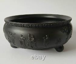 WEDGWOOD Black Basalt Three Footed Sacrifice Bowl