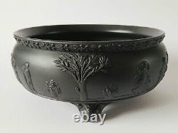 WEDGWOOD Black Basalt Three Footed Sacrifice Bowl