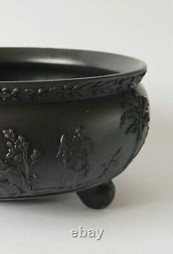 WEDGWOOD Black Basalt Three Footed Sacrifice Bowl