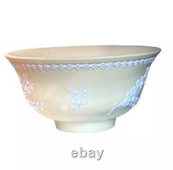 WEDGWOOD England Jasperware Primrose Yellow Prunus Footed Bowl home Cabinet