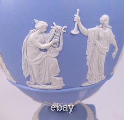 WEDGWOOD JASPER WARE GREEK MUSES LIDDED VASE c. 1969