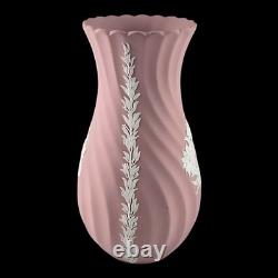 WEDGWOOD Jasperware Handcrafted Large Pink Vase, 21cm
