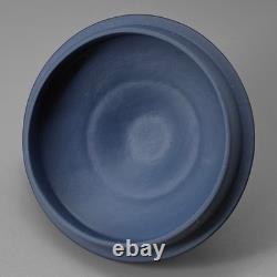 WEDGWOOD Jasperware Handcrafted Portland / Dark Blue Vase Lidded Urn 21cm tall