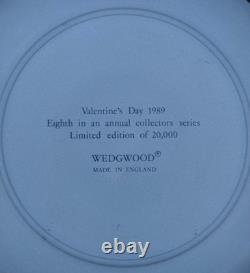 WEDGWOOD Jasperware VALENTINE's DAY Collection Tri-Color Plate, 1989 Ltd Ed