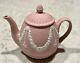 Wedgwood Pink Jasperware Individual Lidded 6 Oz. Teapot Excellent Condition