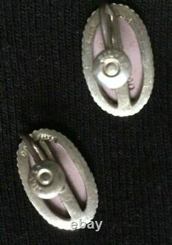 WEDGWOOD Rare Lilac Jasperware Earrings Hallmarked Silver Mount BOXED diana