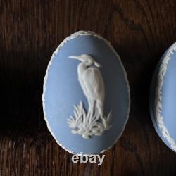 Wedgewood Jasperware Egg Shaped Trinket Box Set