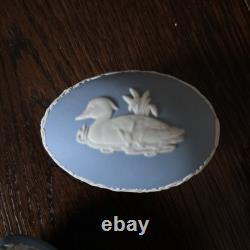 Wedgewood Jasperware Egg Shaped Trinket Box Set