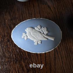 Wedgewood Jasperware Egg Shaped Trinket Box Set