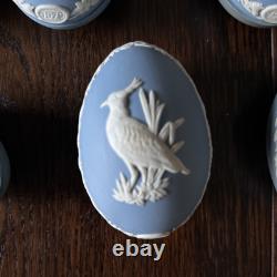 Wedgewood Jasperware Egg Shaped Trinket Box Set