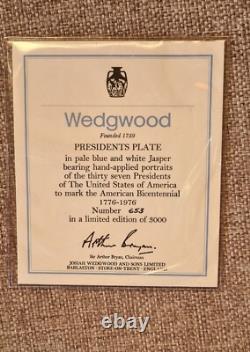 Wedgewood Jasperware President's Plate. Limited Edition 1976 Bicentenial. Boxed