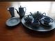 Wedgewood Miniature Tea Set Jasperware Blue Vintage Full Set Plus Posy Vase