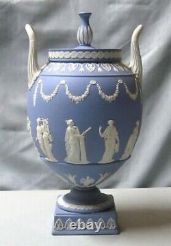 Wedgwood 12 Light Blue Jasperware Urn Vase
