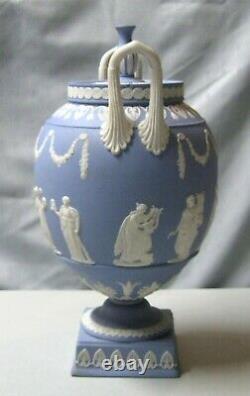 Wedgwood 12 Light Blue Jasperware Urn Vase