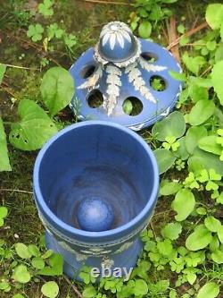 Wedgwood Adams 18 Century Dark Solid Blue Jasperware Urn/vase To Restore Museum