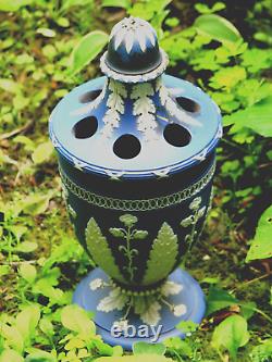 Wedgwood Adams 18 Century Dark Solid Blue Jasperware Urn/vase To Restore Museum