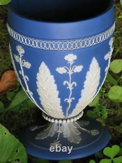 Wedgwood Adams 18 Century Dark Solid Blue Jasperware Urn/vase To Restore Museum