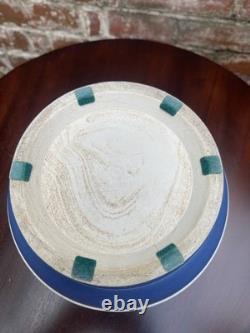 Wedgwood Antique Blue Jasperware Jardiniere Planter Circa Late 1800