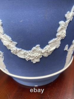 Wedgwood Antique Blue Jasperware Jardiniere Planter Circa Late 1800