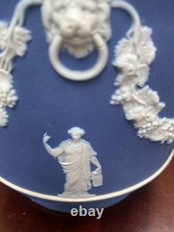 Wedgwood Antique Blue Jasperware Jardiniere Planter Circa Late 1800