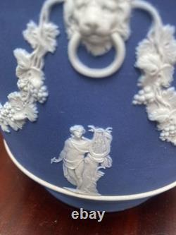 Wedgwood Antique Blue Jasperware Jardiniere Planter Circa Late 1800