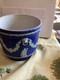Wedgwood Antique Dark Blue Jasperware Jardiniere Planter/ Pot/vase