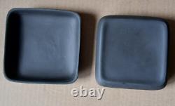 Wedgwood BLACK GILDED Basalt Jasperware SQUARE PRUNUS Box