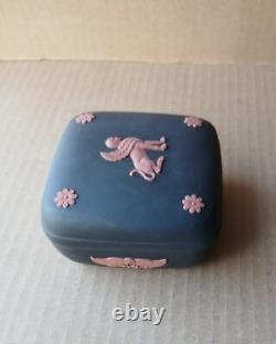 Wedgwood BLACK & TERRACOTTA Jasper Ware EGYPTIAN SMALL Square Box