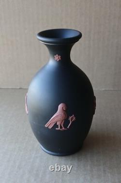 Wedgwood BLACK & TERRACOTTA Jasperware EGYPTIAN Bottle Vase