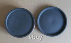 Wedgwood BLACK & TERRACOTTA Jasperware EGYPTIAN PHAROAH Round Box