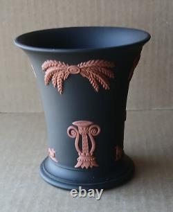 Wedgwood BLACK & TERRACOTTA Jasperware EGYPTIAN Posy Vase