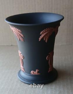Wedgwood BLACK & TERRACOTTA Jasperware EGYPTIAN Posy Vase