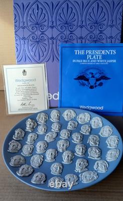 Wedgwood BLUE Jasper USA THE PRESIDENTS PLATE Ltd Edition BOXED