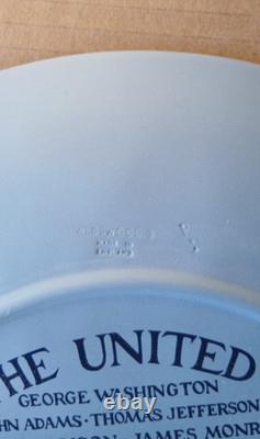 Wedgwood BLUE Jasper USA THE PRESIDENTS PLATE Ltd Edition BOXED