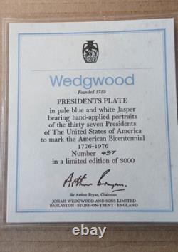 Wedgwood BLUE Jasper USA THE PRESIDENTS PLATE Ltd Edition BOXED