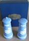 Wedgwood Blue Jasperware Cow & Gate Salt & Pepper Pots Rare