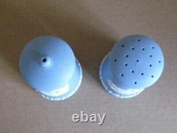 Wedgwood BLUE Jasperware COW & GATE Salt & Pepper Pots RARE