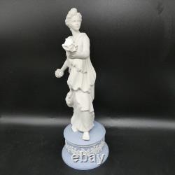 Wedgwood BLUE Jasperware FLORAL POSY #156 Dancing Hours FIGURINE + COA ref w
