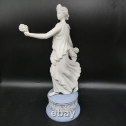 Wedgwood BLUE Jasperware FLORAL POSY #156 Dancing Hours FIGURINE + COA ref w