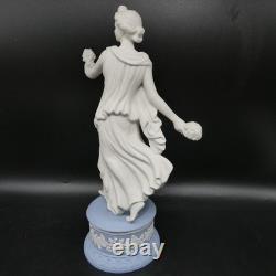 Wedgwood BLUE Jasperware FLORAL POSY #156 Dancing Hours FIGURINE + COA ref w