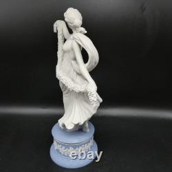 Wedgwood BLUE Jasperware LAUREL GARLAND Dancing Hours FIGURINE WITH COA ref w