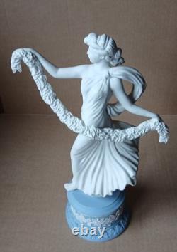 Wedgwood BLUE Jasperware Large LAUREL GARLAND Dancing Hours FIGURE Ltd Edition