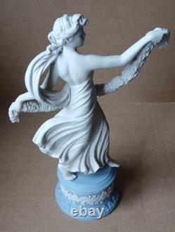 Wedgwood BLUE Jasperware Large LAUREL GARLAND Dancing Hours FIGURE Ltd Edition