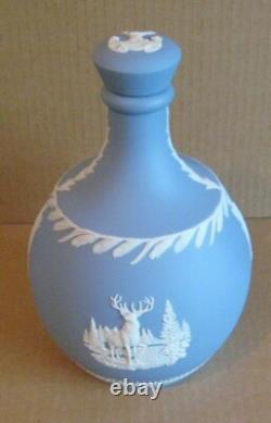 Wedgwood BLUE Jasperware SCOTTISH GLENFIDDICH WHISKY Large Bottle