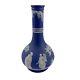 Wedgwood Barber Bottle Bud Vase Cream Color On Wedgwood Blue Jasperware